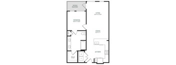 A black and white image of a floor plan for a home.