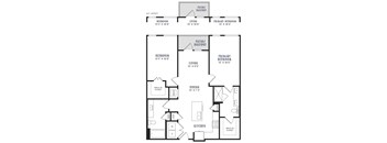 A black and white image of a floor plan for a two-story home.