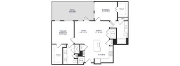 A black and white image of a house floor plan.