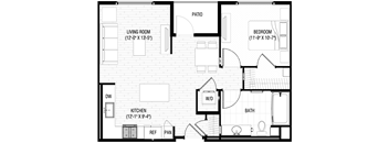 A black and white image of a floor plan for a house.