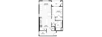 A black and white image of a floor plan for a house.