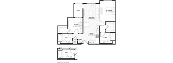 A floor plan of a house with labeled rooms and dimensions.