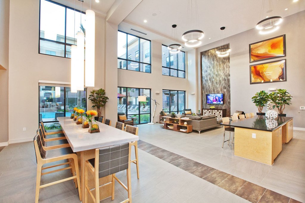 resident lounge in houston texas apartments