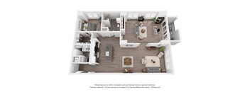 the outlook floor plan  1 bedroom 840 sq ft