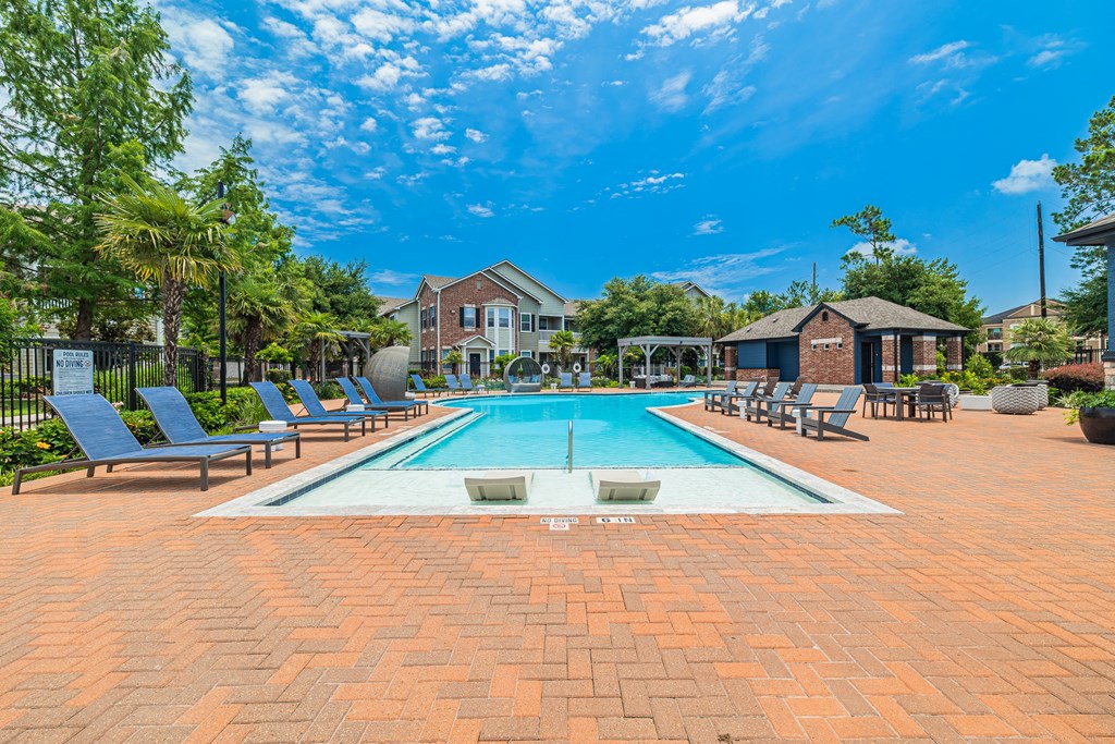 the swimming pool at our apartments