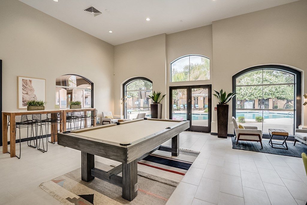 the reserve at bucklin hill clubhouse with pool table
