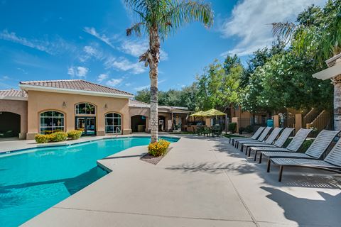 take a dip in the resort style pool at villas at houston levee west apartments