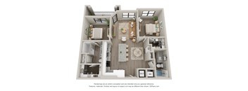 bedroom floor plan an open concept layout with a lot of natural light
