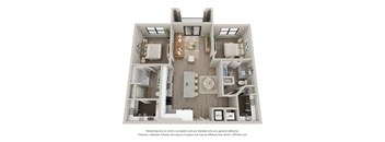 bedroom floor plan at the approach at summit park apartments in hendersonville, nc
