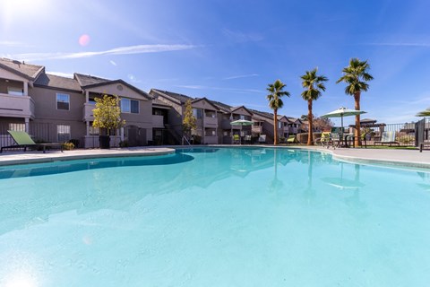 the preserve at ballantyne commons community swimming pool with apartment buildings