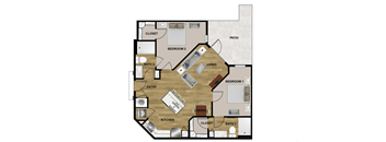 B1 Floor Plan at Brixton South Shore, Austin, Texas