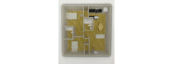 a floor plan of a house with a staircase