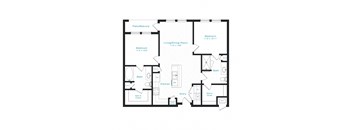 a floor plan of a bedroom apartment