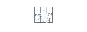 A floor plan of a house with labeled rooms.