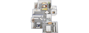 a 3d rendering of the clubhouse floor plan