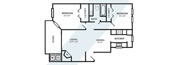 a floor plan of a house with a living room and a dining room