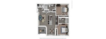 a floor plan of a two bedroom apartment