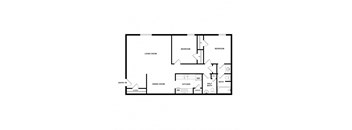 a floor plan of a 1 bedroom floor plan
