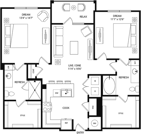 a floor plan of a house