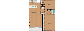 a floor plan of a home with a bedroom and a living room