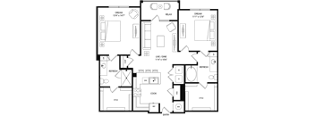 A floor plan of a house with labeled rooms such as "DREAM", "RELAX", "REFRESH", "COOK", and "STYLE".