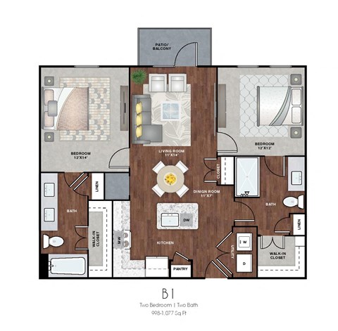 2 bedroom apartments humble
