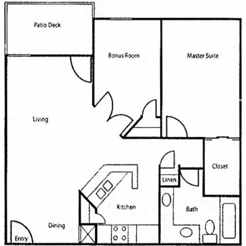 a black and white photo of a floor plan
