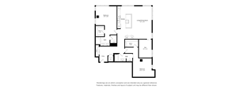 Two Bedroom Two Bathroom Floor Plan Apartment North Scottsdale