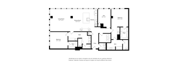 Two Bedroom Two Bathroom Floor Plan Apartment North Scottsdale