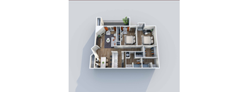a 3d rendering of the clubhouse floor plan