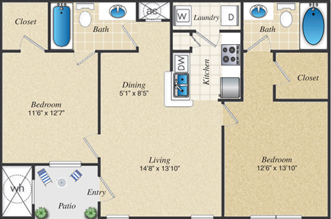B1L Floor Plan  | Parmer Place in Austin