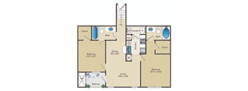 B1U Floor Plan  | Parmer Place in Austin