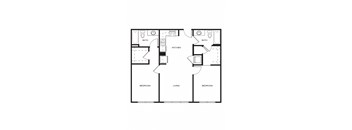the illustration of the hypotheticalmask floor plan of the 670 sq ft house