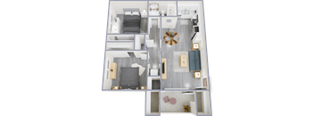 a floor plan of a 1 bedroom apartment