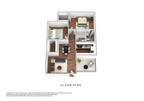 bedroom floor plan | luxury apartments in towson md | the southerly