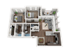 B1a floor plan in san marcos apartment