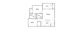 a black and white floor plan of a residence