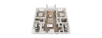 a1 floor plan  1 bedroom with 2 baths  1192 square feet