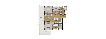 B2 Floor Plan at Brixton South Shore, Texas