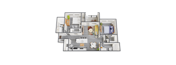 a bedroom floor plan is provided