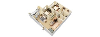 a floor plan of a home with a bedroom and a living room