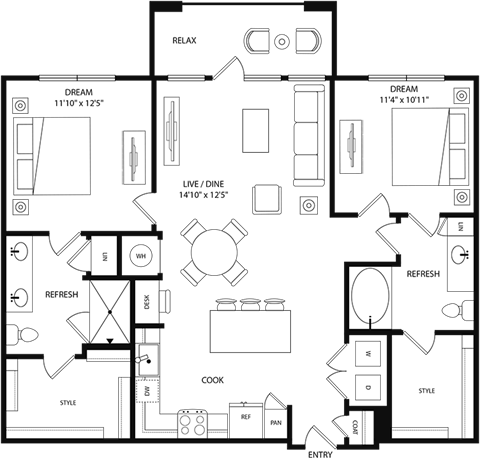 a floor plan of a house