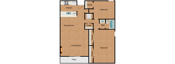 a floor plan of a home with a bedroom and a living room