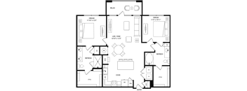 A black and white floor plan of a house with labeled rooms such as RELAX, DREAM, LIVE/DINE, and COOK.