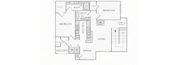A black and white diagram of a house layout with labeled rooms.