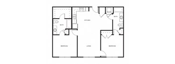 a floor plan of a house with a bedroom and a living room