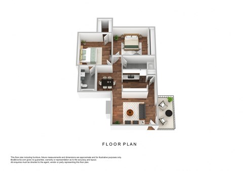 bedroom floor plan | luxury apartments in towson md | the southerly