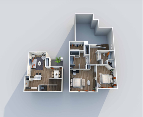 a floor plan of a 3 bedroom apartment