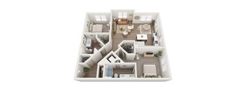 a 3 bedroom floor plan with a bathroom and a living room