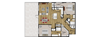 B3 Floor Plan at Brixton South Shore, Texas